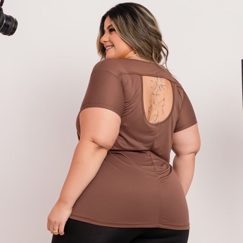 blusa fitness plus size GG BAHIA